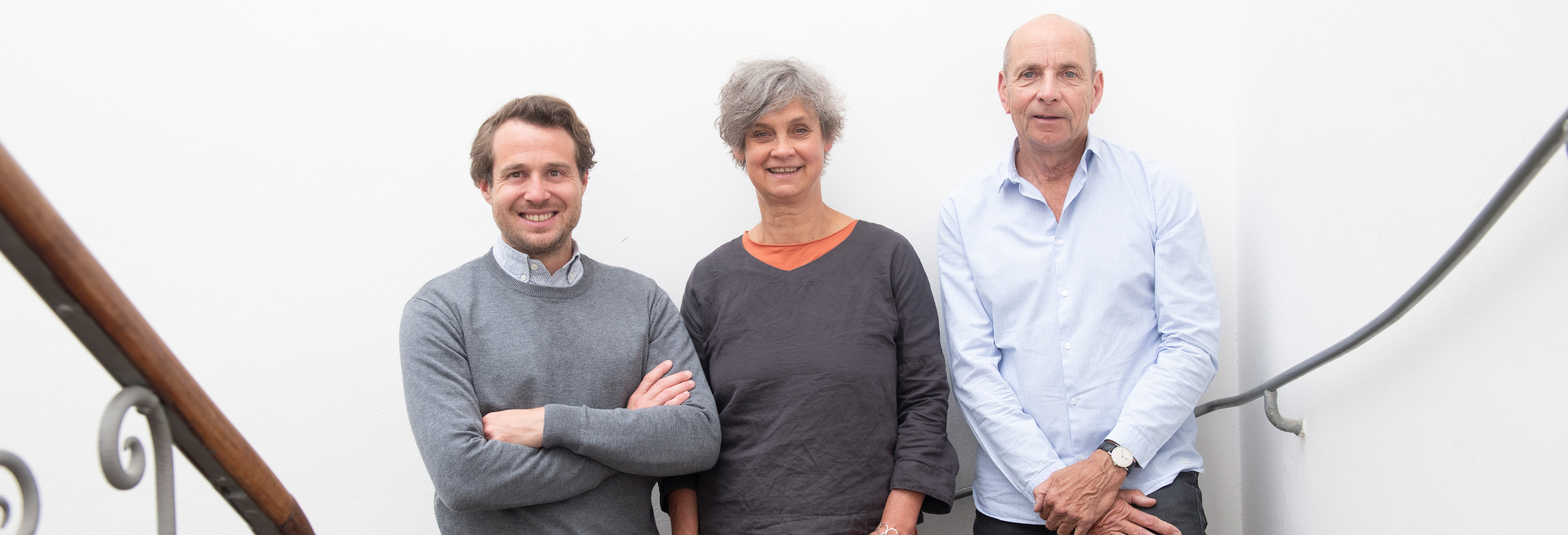 Stiftungsvorstand der Stiftung Daheim im Viertel mit Dr. Julian Jetter, Nicole Manz und Christian Stupka.